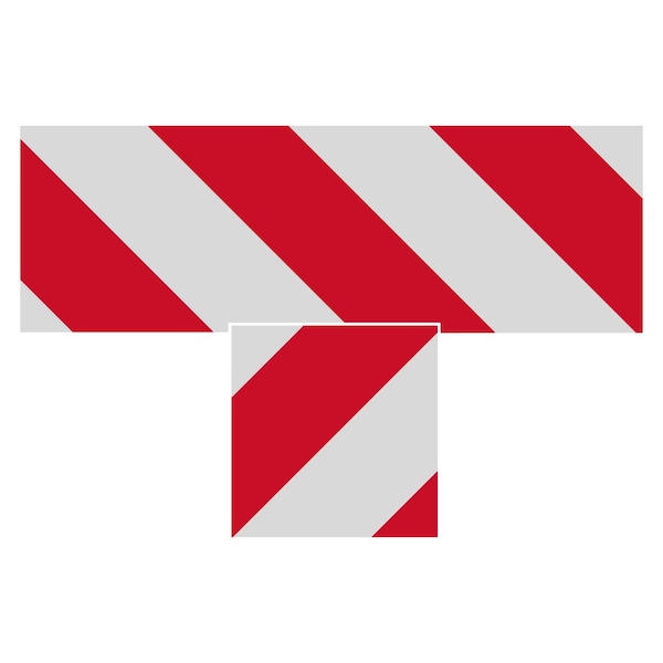 Superior Mark Floor Markings, Ts, 4in, Red/White Hazard Stripe IN-40-580 - main